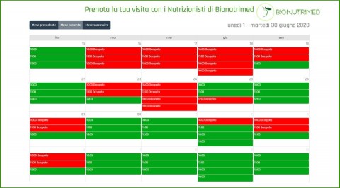 Bionutrimed nutrizionista a catania ha attivato il servizio di prenotazione online